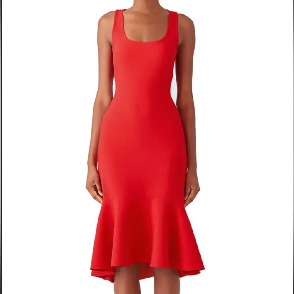 Elizabeth and James Red Flounce Dress